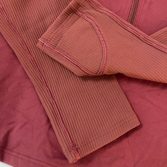 Lululemon it’s rulu long sleeve half zip in savannah size 6 - Picture 3 of 5